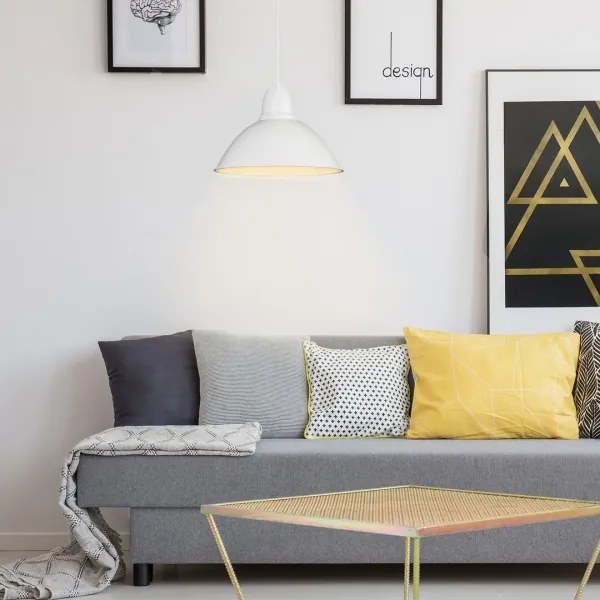 Rabalux 72014 - Luster na lanku WILBOUR 1xE27/60W/230V biela