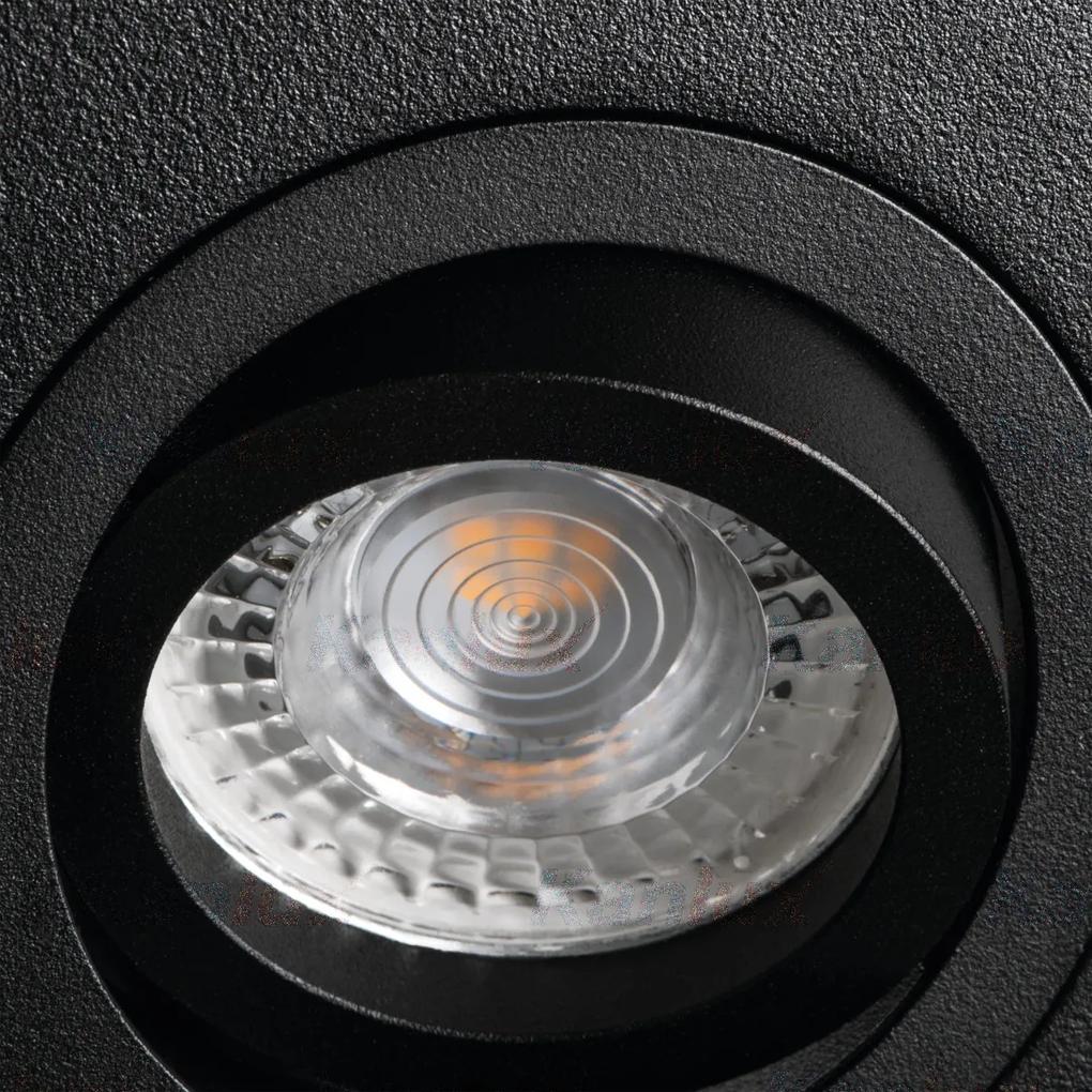 KANLUX Stropné vstavané bodové osvetlenie MINI BORD, 98x98mm, hranaté, čierne