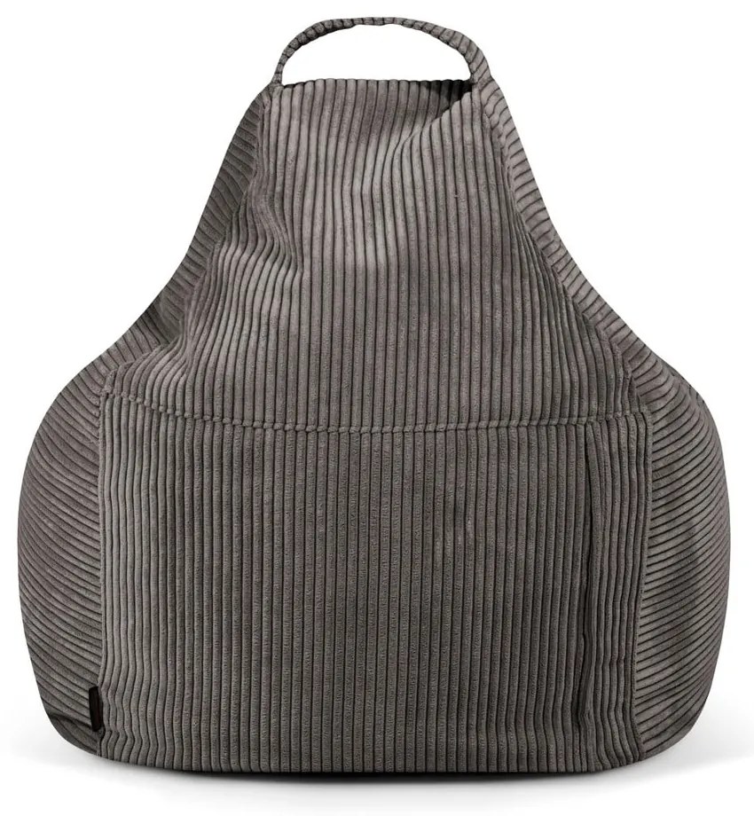 Krémový menčestrový sedací vak Play Amuse – SLOWDOWN