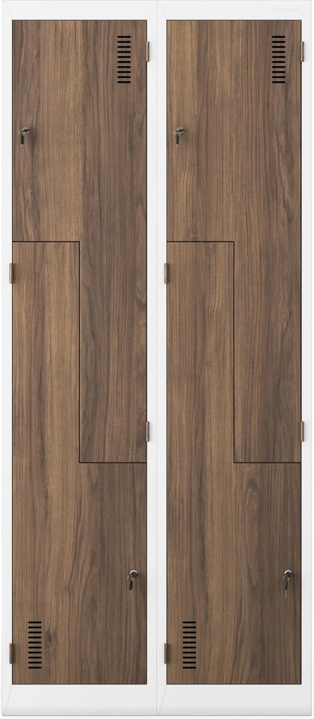 Šatníková skriňa typu L biela / orech: Eco Design JULIA, 800 x 1850 x 450 mm