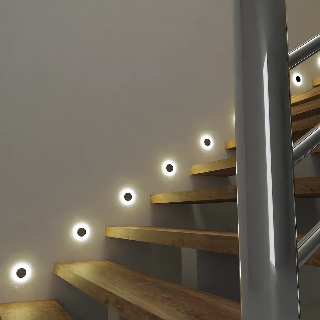 Schodiskové LED svietidlo Oti, 1x LED 0,6w, 3000k, s