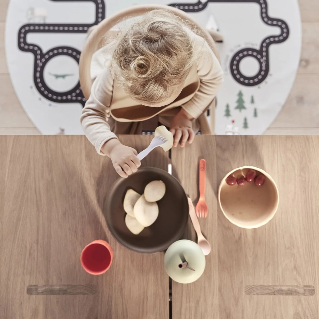 OYOY Detský jedálenský set Pullo Plate & Bowl – set 2 ks