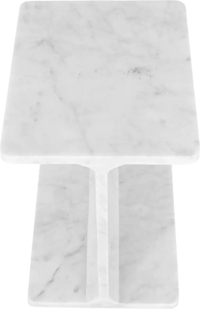 Odkladací stolík Avola 30 cm biely mramor