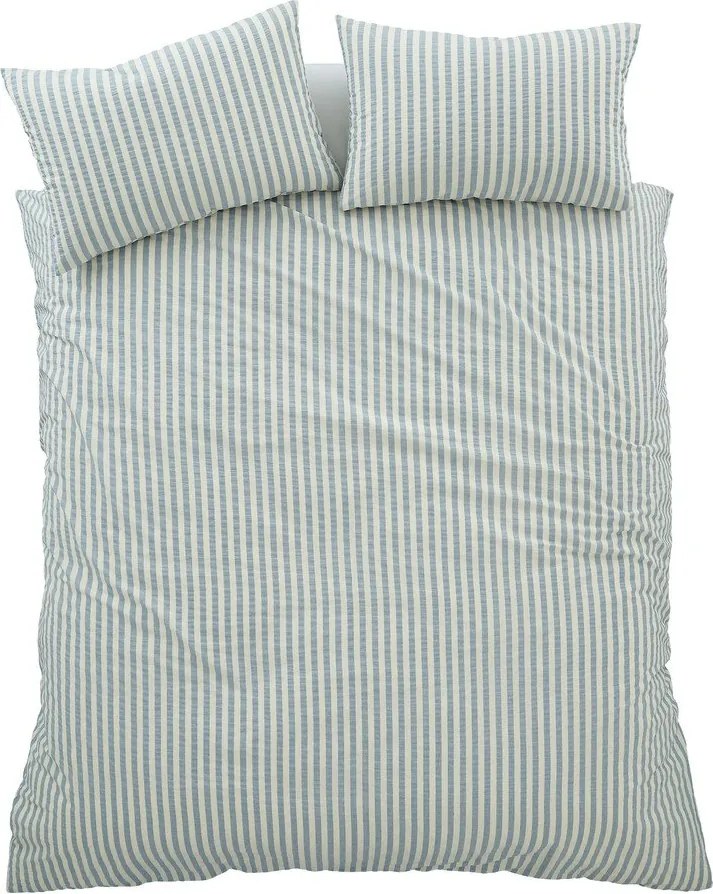 Modré 3-dielne obliečky na dvojlôžko/predĺžené 230x220 cm Cotton Rich Woven Stripe – Pineapple Elephant