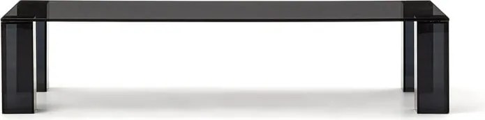 Tmavosivý sklenený konferenčný stolík 60x140 cm Adularia – Kave Home