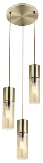 Globo 21000-3HM - Luster na lanku ANNIKA 3xE27/25W/230V pr. 30 cm mosadz