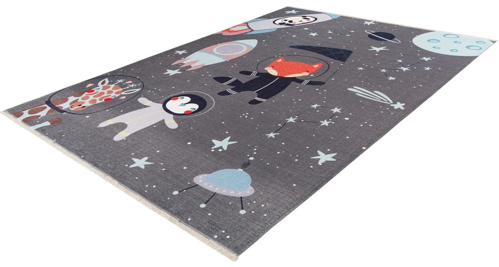 Kusový koberec My Greta 600 space grey, 115x170, šedá, detská izba, Obsession