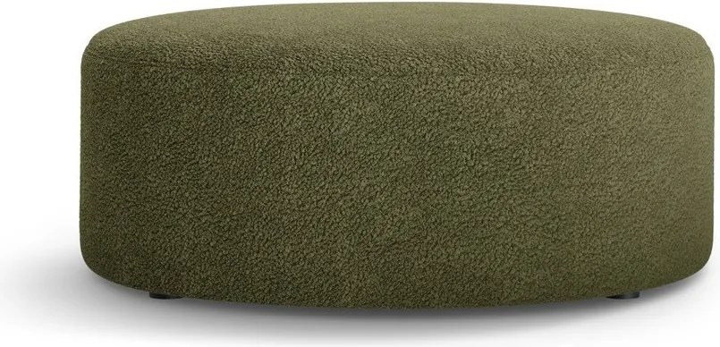 Zelený taburet z textílie buklé Dia – Micadoni