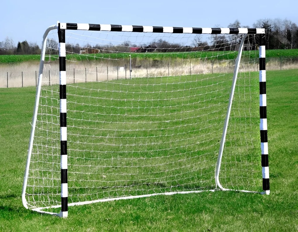 Futbalová tréningová bránka so sieťou 180x120 cm, čiernobiela, MultiGarden