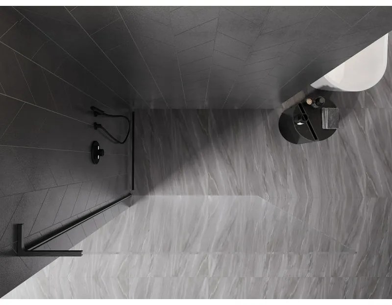 Mexen, Mexen Kioto-X L sprchová stena 60 x 200 cm, priehľadná 10 mm, pištoľovo sivá kartáčovaná - 800-060-107-66-00-X