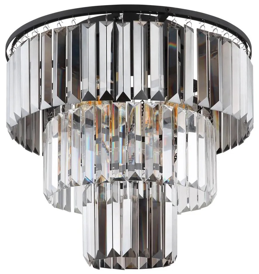 Globo 15695D - Prisadený luster NAXIS 3xE27/40W/230V pr. 40 cm čierna