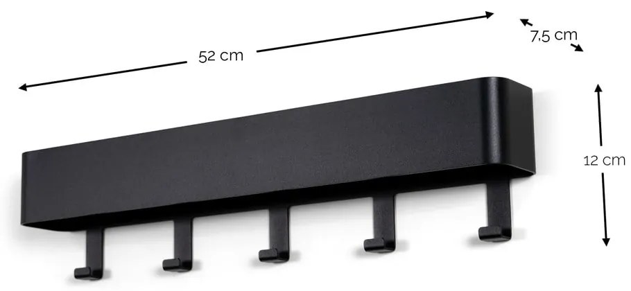 Taupe kovový nástenný vešiak s poličkou 52 cm Dax Play – Spinder Design