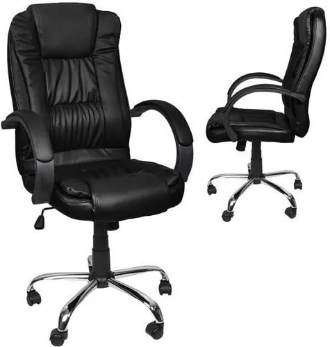 ISO Kancelárska stolička EKO koža čierna, 8983