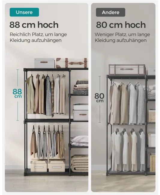 Otvorená šatníková skriňa RYG026B02