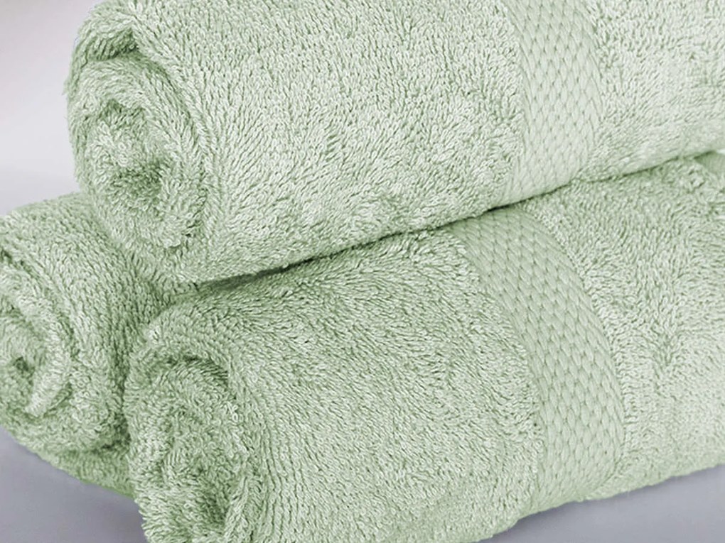 XPOSE® Froté uterák VERONA 3 ks - svetlo zelený 30x50 cm