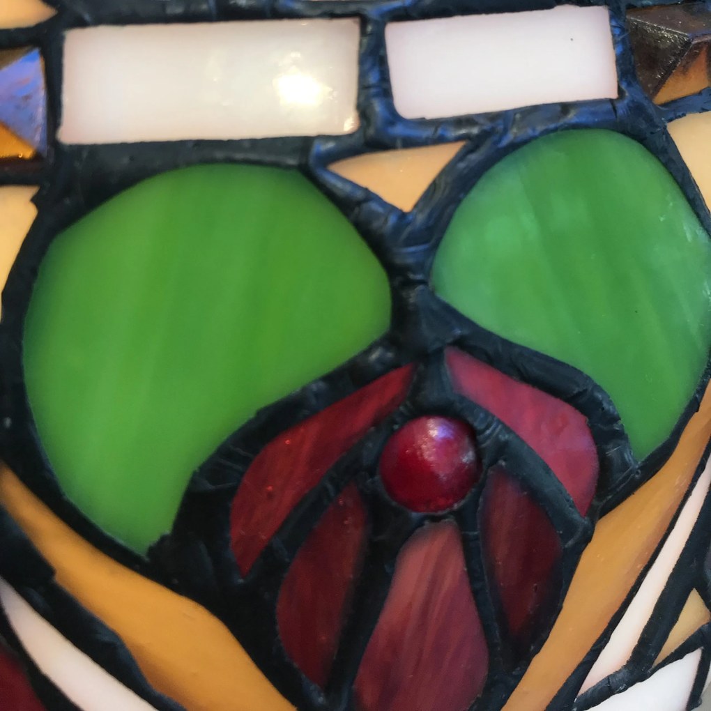 Vitráž lampa Tiffany stolová 34*Ø20