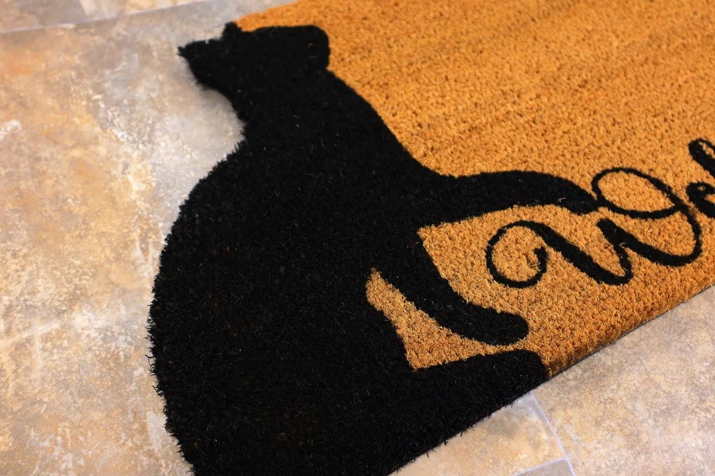 Trade Concept, Rohožka Kokos Welcome Mačka - na von aj na doma, 40x60, hnedá, chodba / predsieň