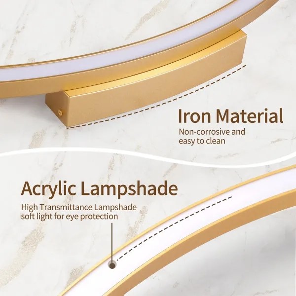 Brilagi - stmievateľné LED svietidlo PORTOFINO LED/60W/230V pr. 80 cm zlaté + DO