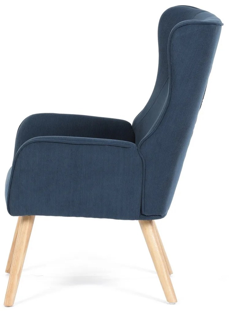 Kreslo ušiak BLUE2, modrá
