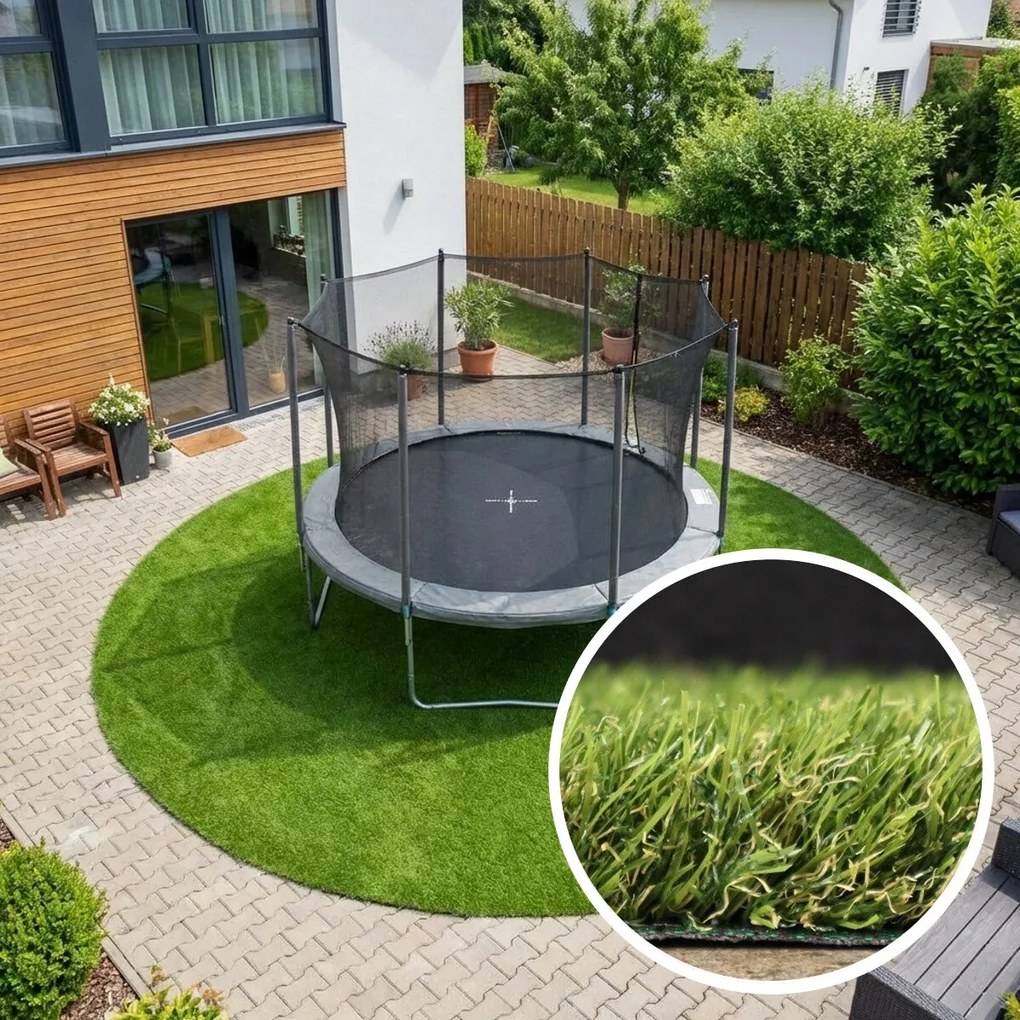 Europe Grass, Umelá tráva Botanic kruh, 100x100 (priemer) kruh, zelená, exteriér