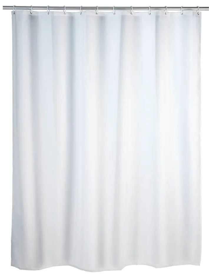 Biely sprchový záves s protiplesňovou povrchovou úpravou Wenko, 180 × 200 cm