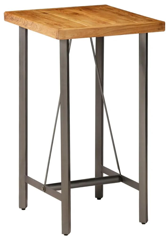 Barový stôl, masívne recyklované teakové drevo, 60x60x107 cm