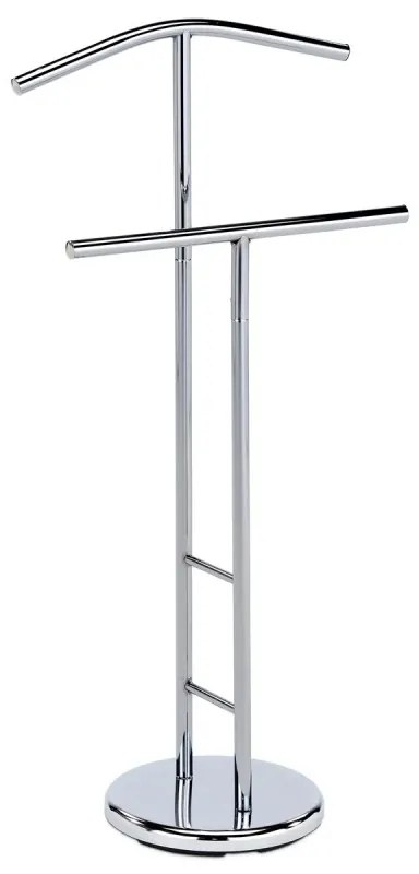 Němý sluha, výška 104 cm, kovová konstrukce, lesklý chrom, nosnost 5 kg