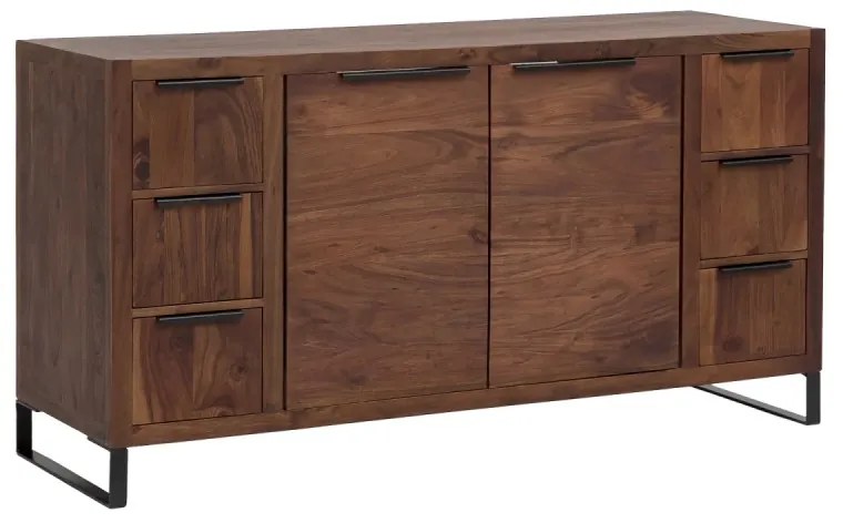 furniture-nabytek.cz - Masívna skrinka do kúpeľne Sydney Dark II z akáciového dreva, lakovaná, hnedá