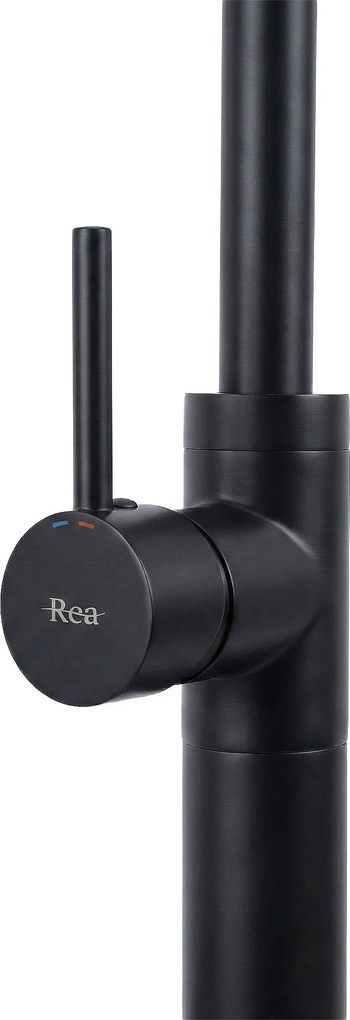 Rea Lungo, voľne stojaca umývadlová batéria, čierna matná, REA-B4302