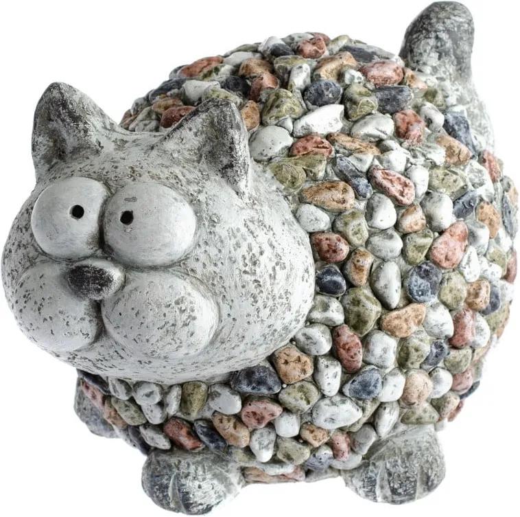 Záhradná dekorácia Dakls Garden Deco Cat With Stones, výška 20 cm