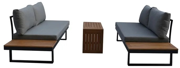 Autronic BONTEC Záhradná zostava, hliník, polywood, sivá, AZS-G1924 GREY Farba: Šedá