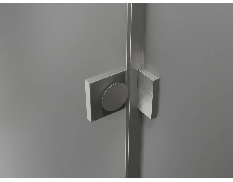 Mexen Lunar, L Duo výklopný sprchový kút 105 x 80 cm, 8mm číre sklo, oceľový profil, 834L-105L-080P-97-00