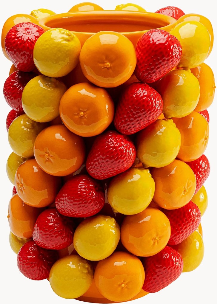 Ručne maľovaná váza Fruit Parade