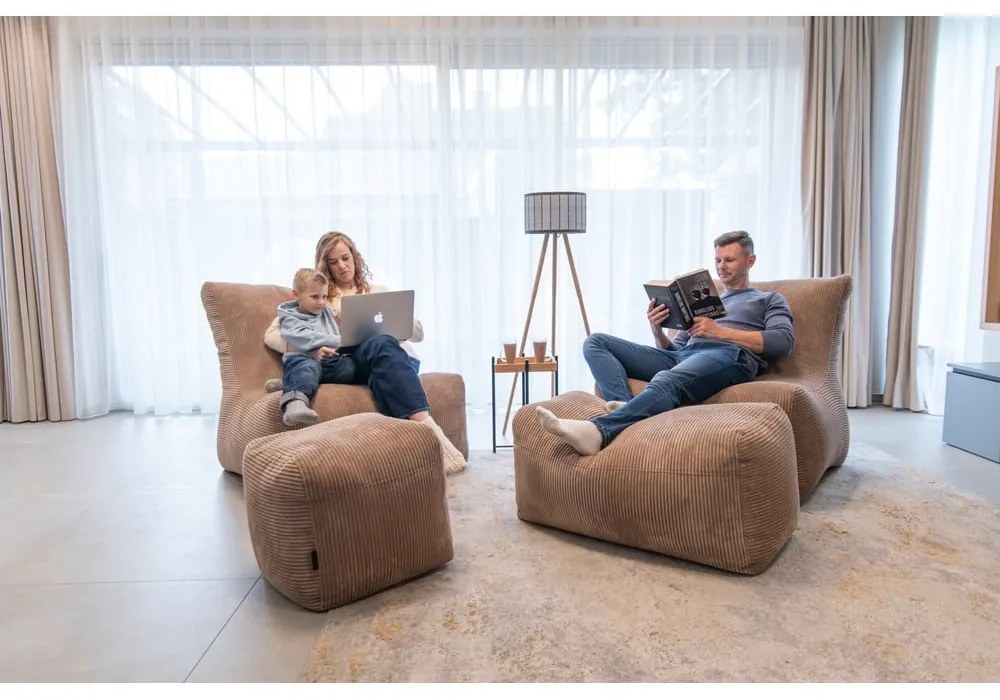 Zelený menčestrový sedací vak Seat 100 Lounge – SLOWDOWN