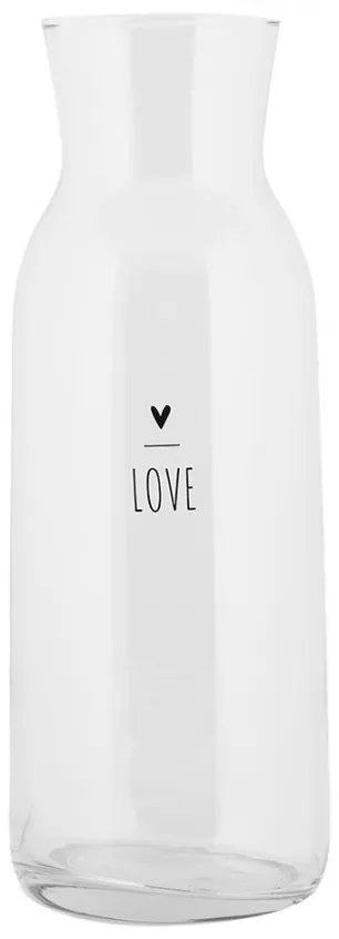 Sklenená karafa so srdiečkom Lovely Day - Ø 9*25 cm / 1000 ml