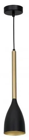 Luster na lanku ISTAPPAR 1xE27/60W/230V čierna/zlatá