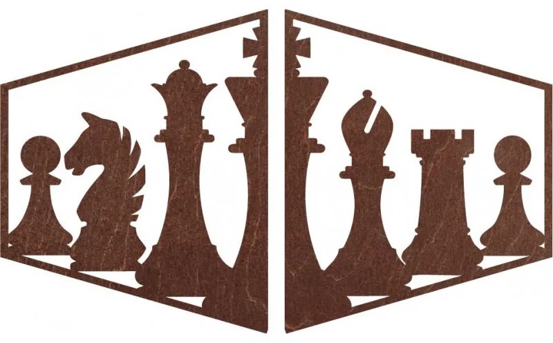 Elegantný obraz na stenu šachové figúrky - MIVAL | SENTOP PR0417 plywood