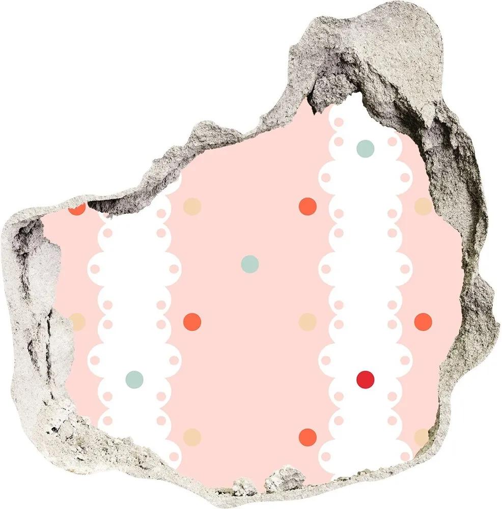 Fototapeta diera na stenu Farebné bodky pozadia WallHole-75x75-piask-109786141