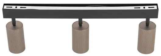 Bodové svietidlo TUNE 3xGU10/10W/230V čierna/hnedá