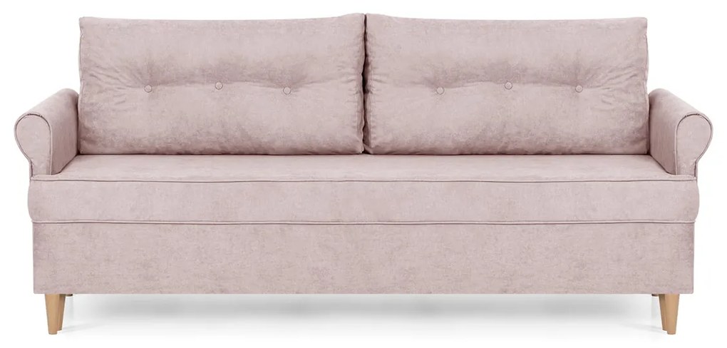 Trojmiestna pohovka s funkciou spania ELI Ružová