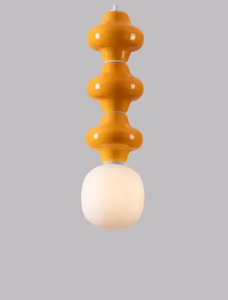 Oranžovo-biely dizajnový luster Clio 3