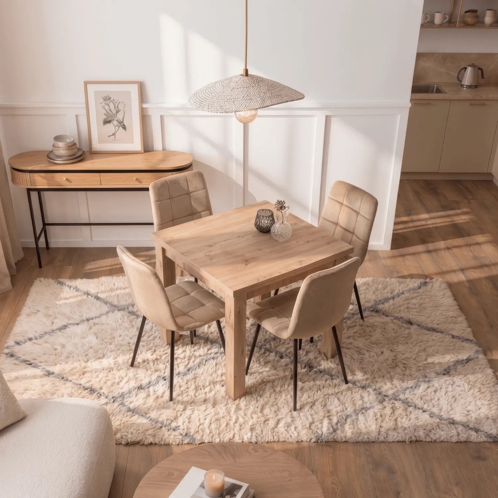 Vintino Rozkladací jedálenský stôl FELIX 80-160 cm – dub artisan
