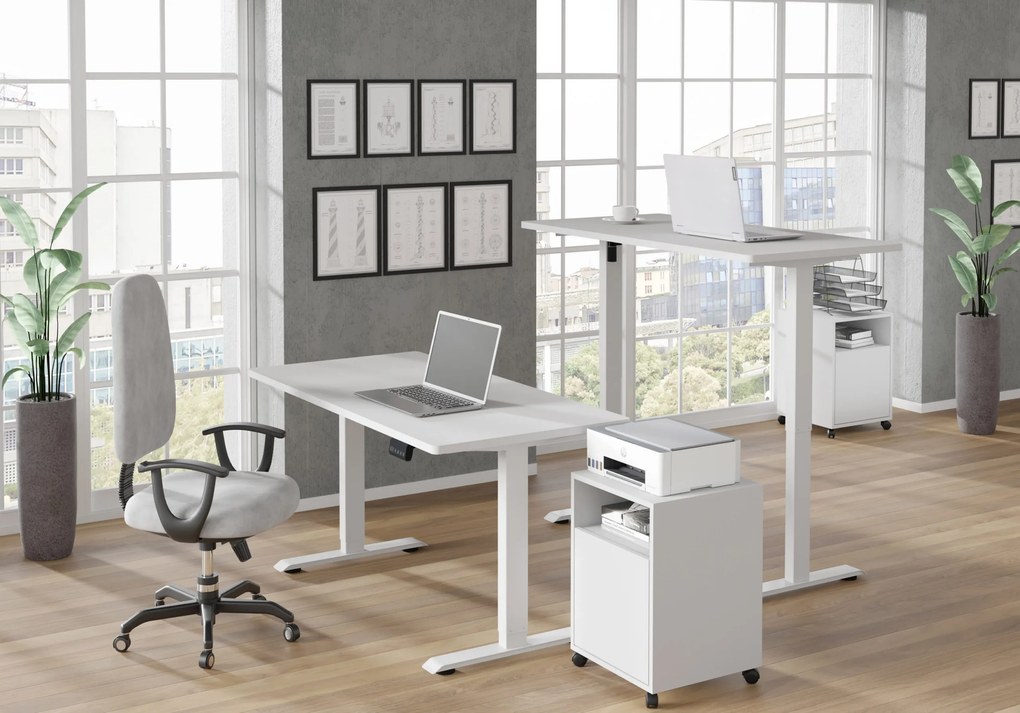 Elektrický PC stolík Motiva 140 (biela). Akcia -20%. Vlastná spoľahlivá doprava až k Vám domov. 1124893