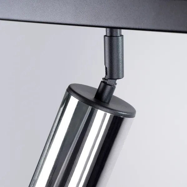 Sollux SL.1372 - Bodové svietidlo WINX 6xGU10/10W/230V čierna/chróm