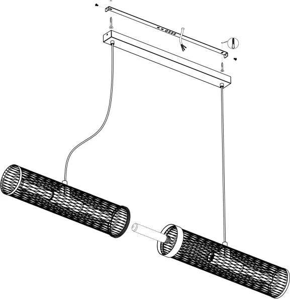 Eglo 43534 - Luster na lanku REDCLIFFE 4xE27/40W/230V