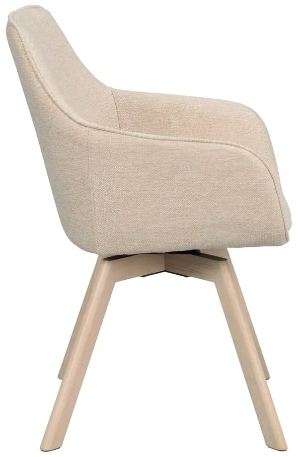 Béžové čalúnené jedálenské kreslá v súprave 2 ks Alison – Rowico