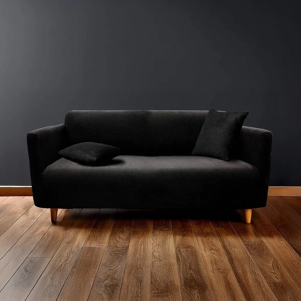 Čierny 3-miestny napínací poťah na pohovku Sacha – douceur d'intérieur