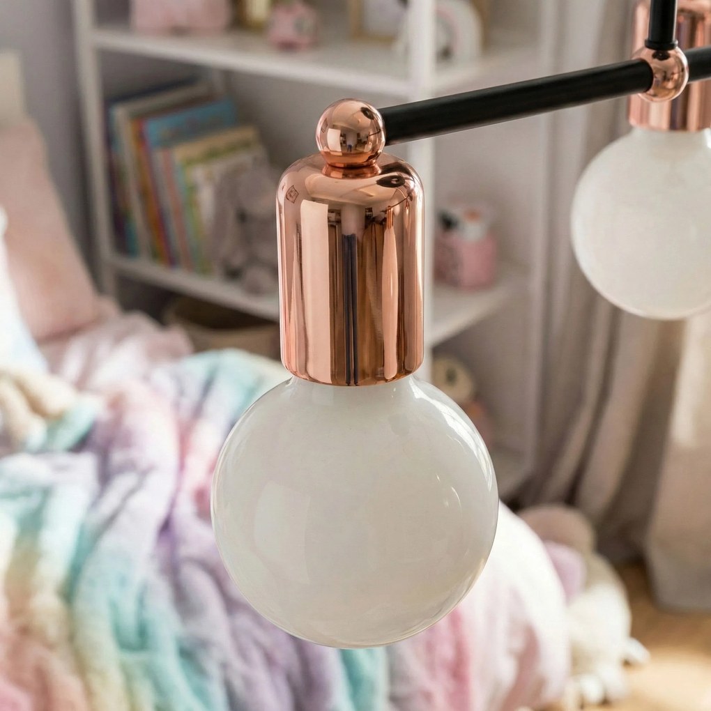 Toolight - závesná lampa E27 60W 392200, ružové-zlato, OSW-04014