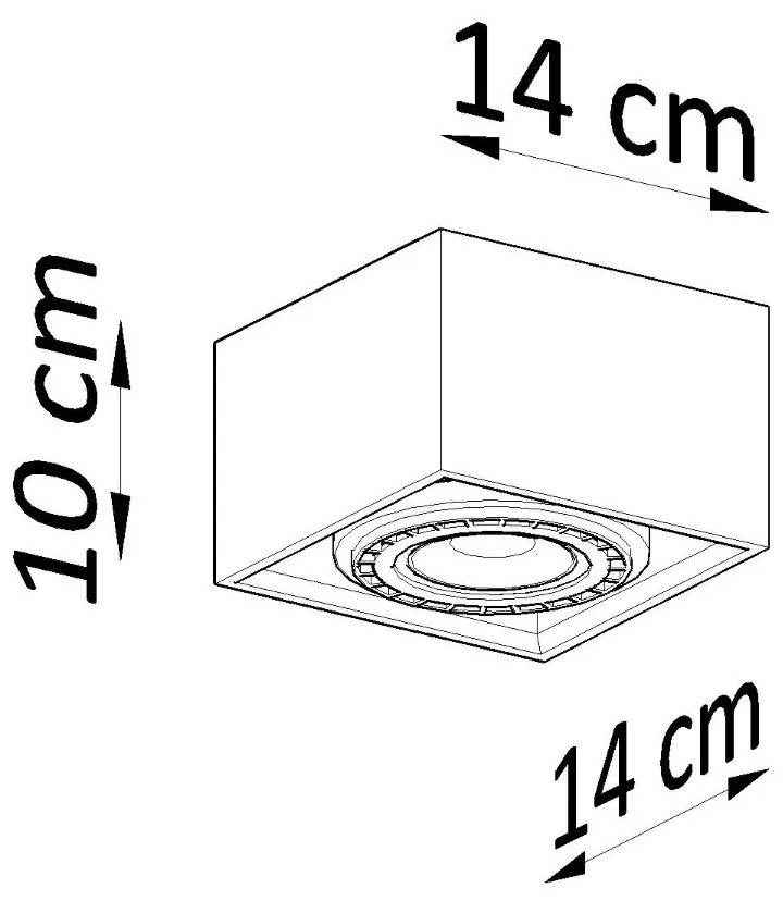 Stropné svietidlo Quatro, 1x drevené tienidlo