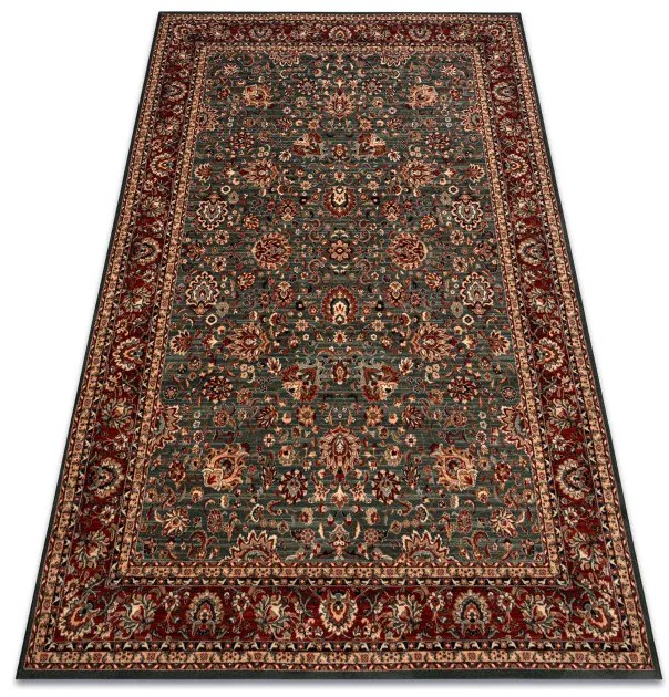 Koberec KASHQAI 4362 400 ornament, zelený / bordový